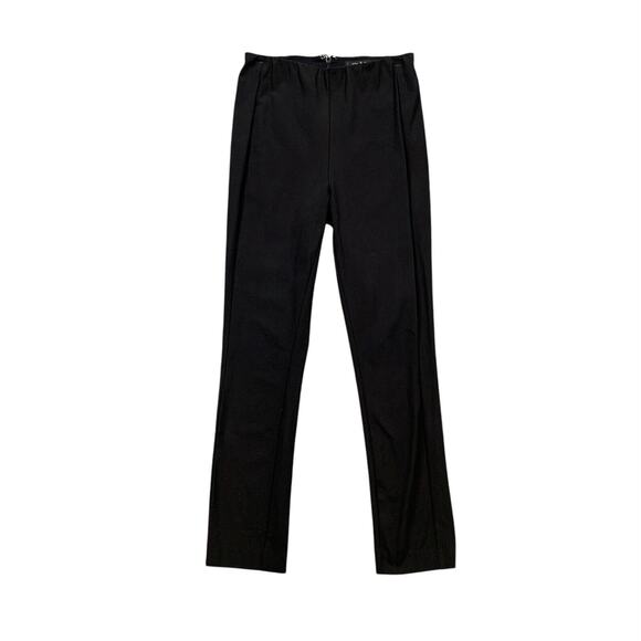 Rag & Bone NY Pants Womens 4 Black Pleated Skinny Back Zip Stretch Waist Trouser - Picture 1 of 9